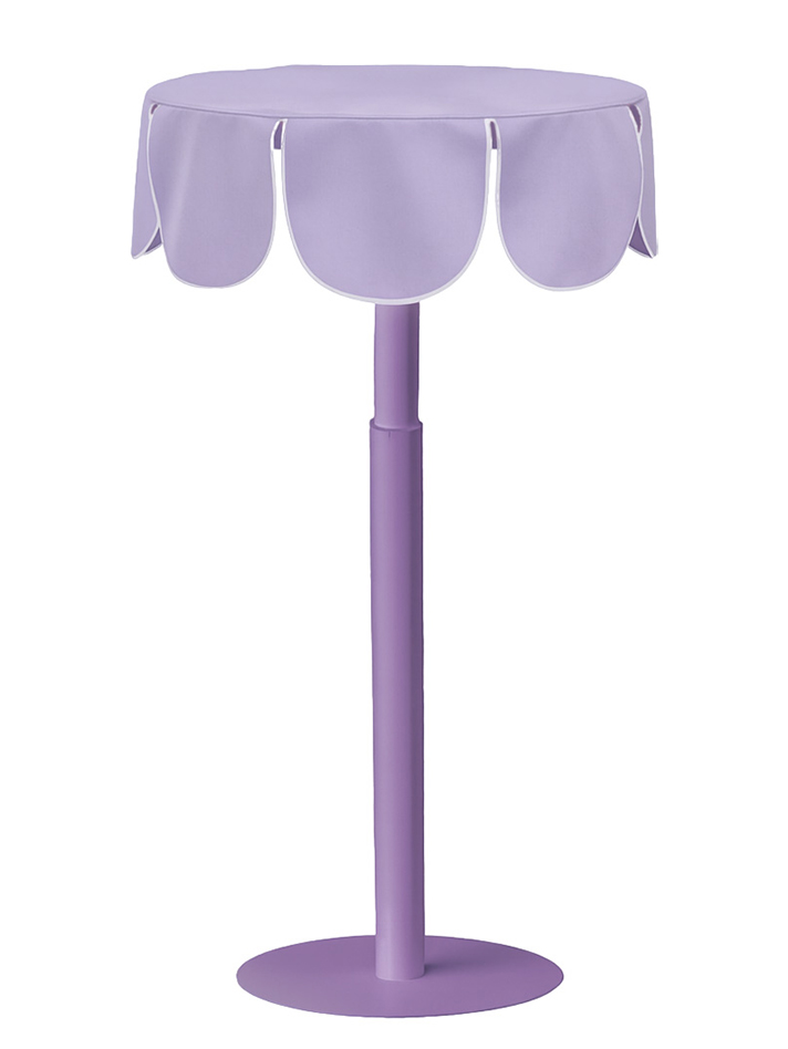 Стол "Yes, Caap" Twist Circle, violet ice cream+pale orchid, велюр (телескопическая нога) - Фото основное 1